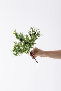 Yapay Zeytin Demeti Yeşil 35 Cm 5 Dal