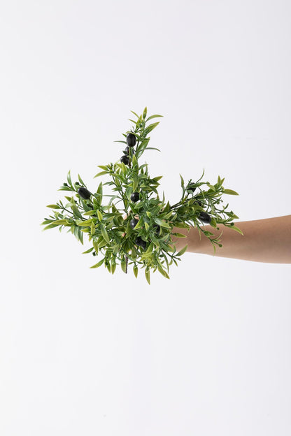 Yapay Zeytin Demeti Yeşil 35 Cm 5 Dal